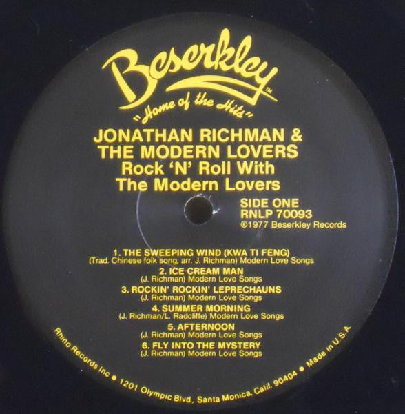 Jonathan Richman & The Modern Lovers : Rock 'N' Roll With The Modern Lovers (LP, Album, RE)
