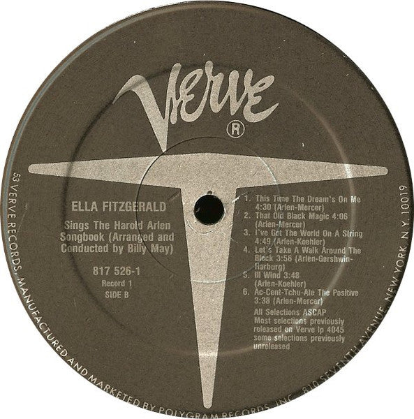Ella Fitzgerald : Sings The Harold Arlen Song Book (2xLP, RE, Gat)