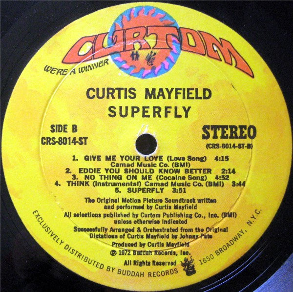 Curtis Mayfield : Super Fly (The Original Motion Picture Soundtrack) (LP, Album, Mon)