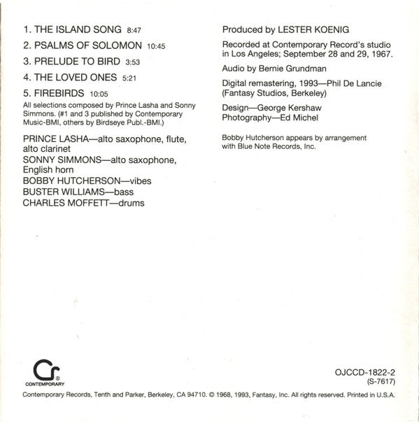 Prince Lasha & Sonny Simmons : Firebirds (CD, Album, Ltd, RE, RM)