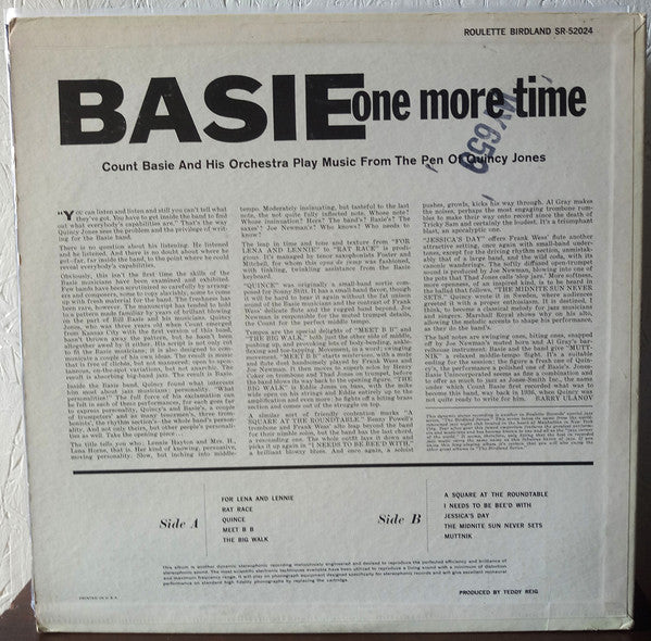 Count Basie Orchestra : Basie (One More Time) (LP, Album, RE)