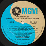 Hank Williams : Live At The Grand Ole Opry (LP, Album)