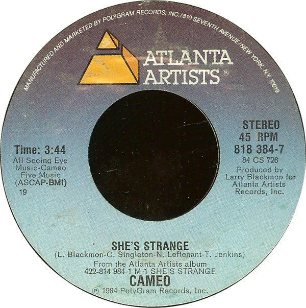 Cameo : She's Strange (7", Single, 19 )