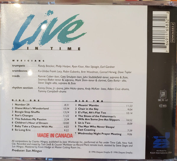 Mingus Big Band : Live In Time (2xCD)