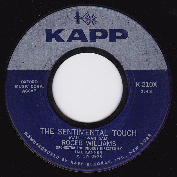 Roger Williams (2) : Arrivederci, Roma (7")