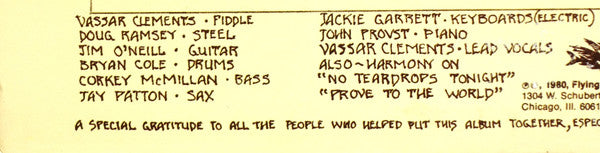 The Vassar Clements Band : Vassar (LP, Album)