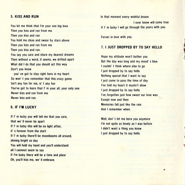 Johnny Hartman : I Just Dropped By To Say Hello (CD, Album, RE)