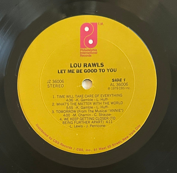 Lou Rawls : Let Me Be Good To You (LP, Album)