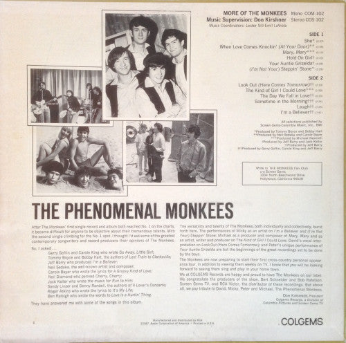 The Monkees : More Of The Monkees (LP, Album, Hol)