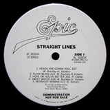Straight Lines : Straight Lines (LP, Album, Promo, San)