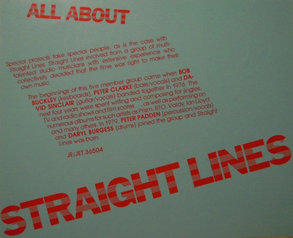 Straight Lines : Straight Lines (LP, Album, Promo, San)