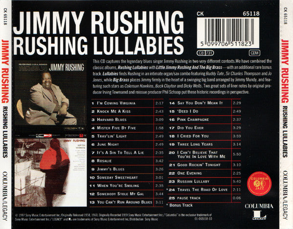 Jimmy Rushing : Rushing Lullabies (CD, Comp)