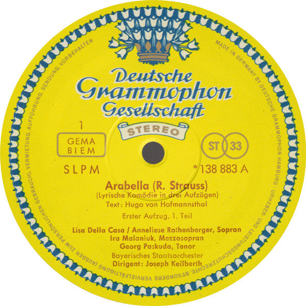 Richard Strauss - Lisa Della Casa, Anneliese Rothenberger, Dietrich Fischer-Dieskau, Joseph Keilberth : Arabella (3xLP + Box)