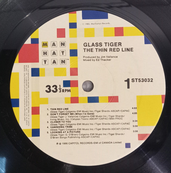 Glass Tiger : The Thin Red Line (LP, Album)