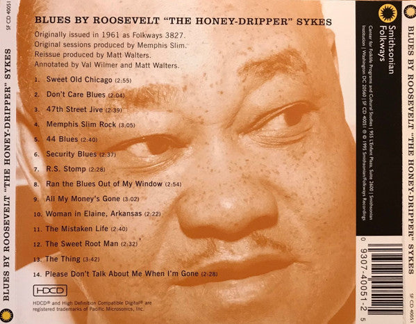 Roosevelt Sykes : Blues By Roosevelt "The Honeydripper" Sykes (HDCD, Album, RE)