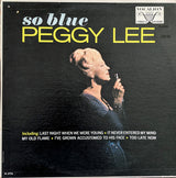 Peggy Lee : So Blue (LP, Album, Mono, Pin)