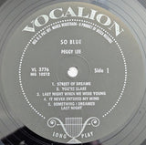 Peggy Lee : So Blue (LP, Album, Mono, Pin)