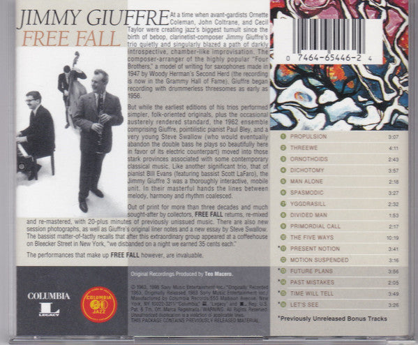 Jimmy Giuffre : Free Fall (CD, Album, RE, RM)