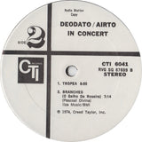 Eumir Deodato - Airto Moreira : In Concert (LP, Album, Promo)