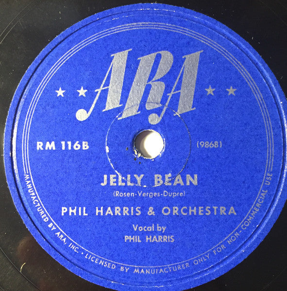 Phil Harris And His Orchestra : The Dark Town Poker Club / Jelly Bean (Shellac, 10", RP)