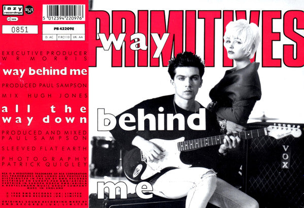 Primitives* : Way Behind Me (7", Single, Ltd, Num, Red)