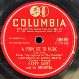Harry James And His Orchestra : I Had The Craziest Dream / A Poem Set To Music (Shellac, 10", RP, Bri)