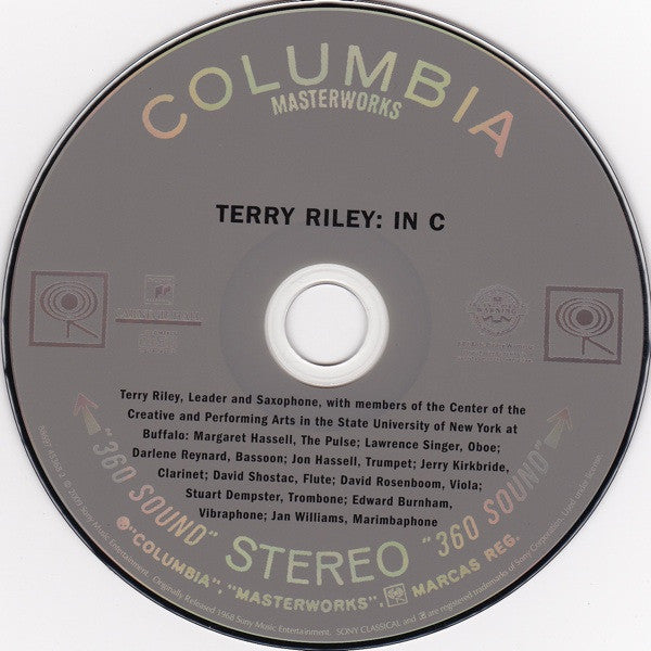 Terry Riley : In C (CD, Album, RE, RM, Jew)