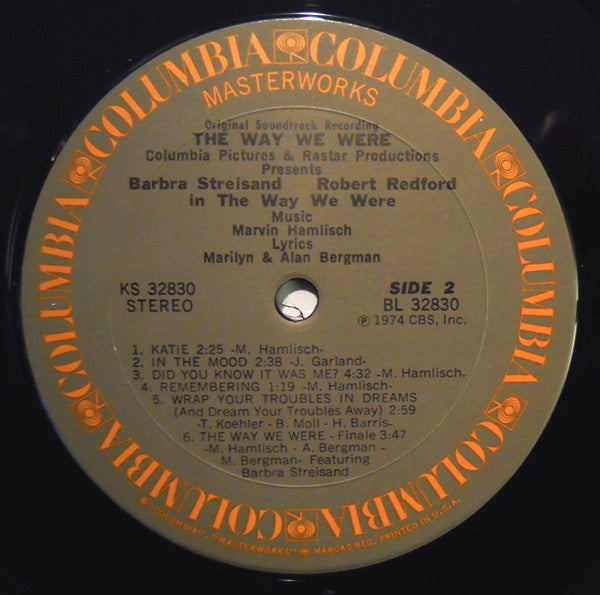 Marvin Hamlisch : The Way We Were (Original Soundtrack Recording) (LP, Album, Pit)