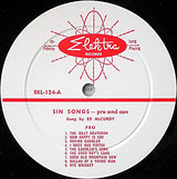 Ed McCurdy : Sin Songs (Pro/Con) (LP, Album, RE)