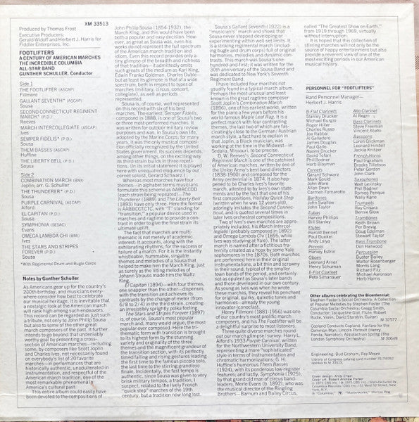 Gunther Schuller, The Incredible Columbia All-Star Band : Footlifters (A Century Of American Marches) (LP, Album)