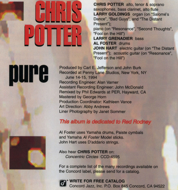 Chris Potter (2) : Pure (CD, Album)