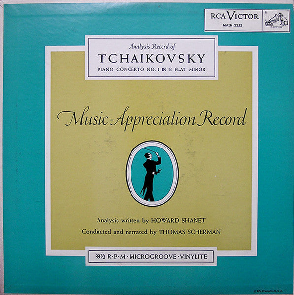 Tchaikovsky* / Howard Shanet, Thomas Scherman : Analysis Record Of Piano Concerto No. 1 In B Flat Minor (10")