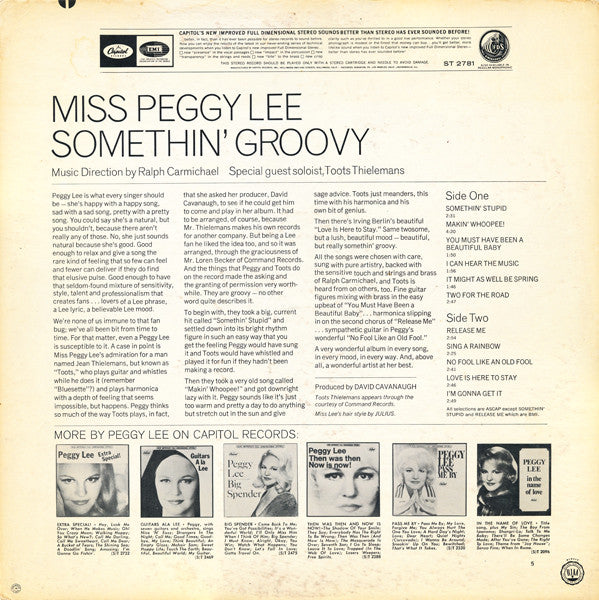Peggy Lee : Somethin' Groovy (LP, Album)
