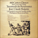 Jean-Claude Malgoire, La Grande Ecurie Et La Chambre Du Roy, Florilegium Musicum De Paris : 16th Century Dances From Court And Village / Tanzmusik Der Renaissance (LP, Album, Gat)