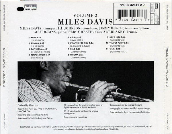 Miles Davis : Volume 2 (CD, Comp, Mono, RE, RM)