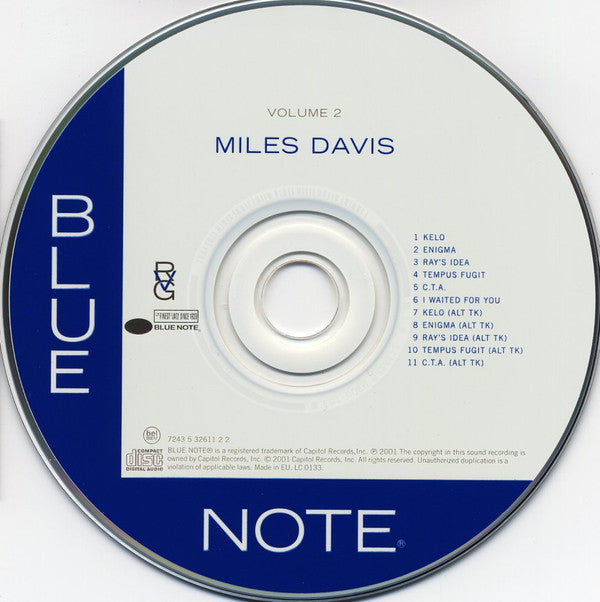 Miles Davis : Volume 2 (CD, Comp, Mono, RE, RM)