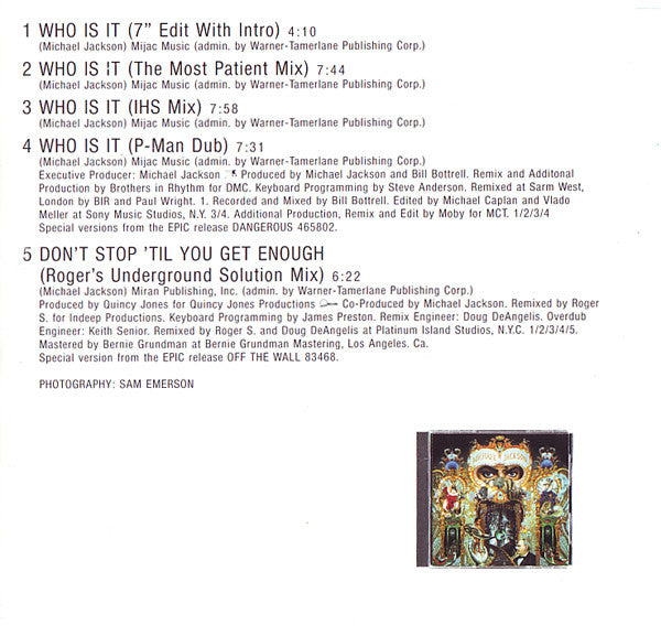 Michael Jackson : Who Is It (CD, Maxi)