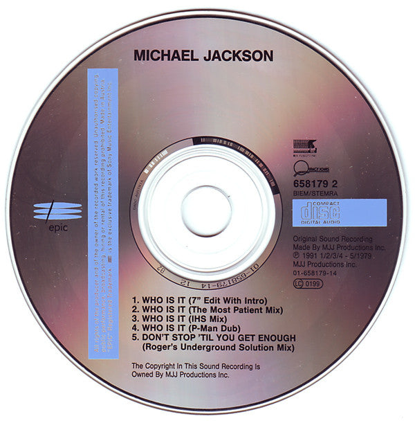 Michael Jackson : Who Is It (CD, Maxi)