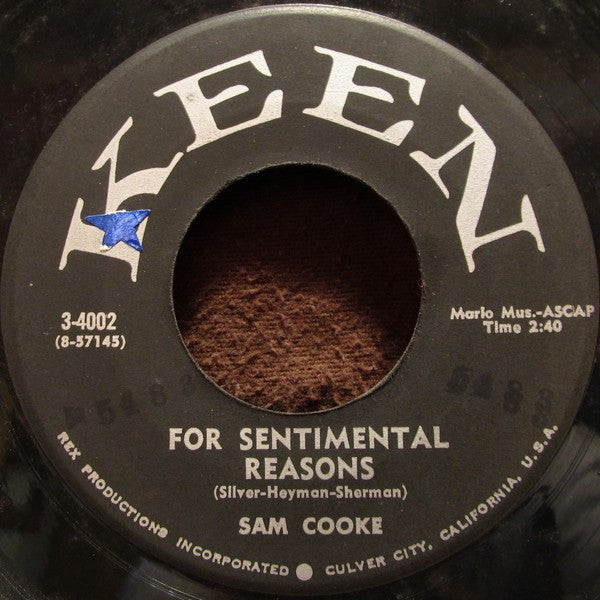 Sam Cooke : For Sentimental Reasons / Desire Me (7", Single)