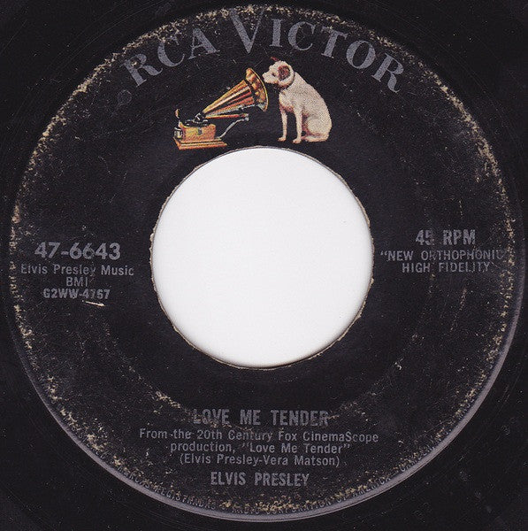 Elvis Presley : Love Me Tender / Anyway You Want Me (7", Single, Mono,  In)