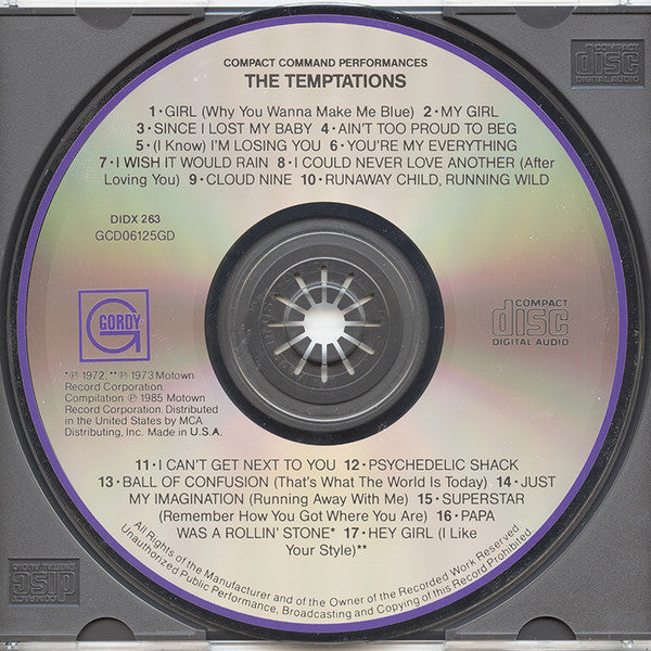 The Temptations : 17 Greatest Hits (CD, Comp)
