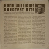 Hank Williams : Hank Williams' Greatest Hits (LP, Comp, RE)