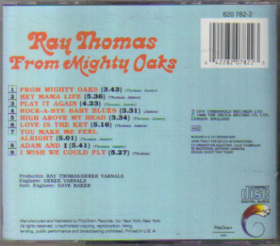 Ray Thomas : From Mighty Oaks (CD, Album, RE, RM)