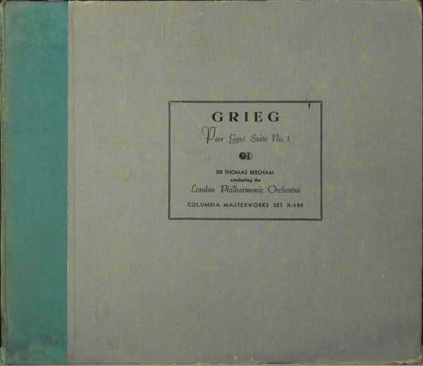 Grieg*, Sir Thomas Beecham Conducting The London Philharmonic Orchestra : Peer Gynt Suite No. 1 (2xShellac, 12", Album)