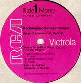 Sergei Vasilyevich Rachmaninoff, Frédéric Chopin : Rachmaninoff Plays Chopin (LP, Comp, Mono)
