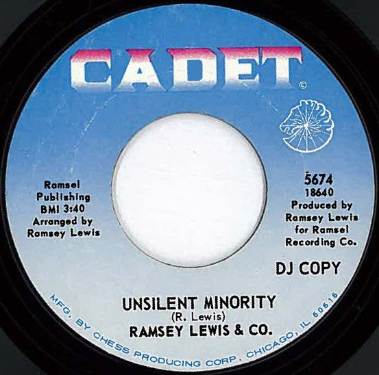 Ramsey Lewis & Co.* : Them Changes / Unsilent Minority (7", Single, Promo, Styrene, Phi)