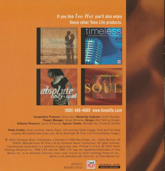 Various : Classic Soul Ballads: Too Hot (CD, Comp)