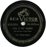 The Three Suns : Peg O' My Heart / Across The Alley From The Alamo (Shellac, 10", Ind)