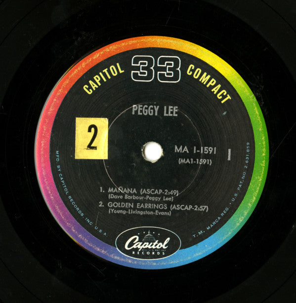 Peggy Lee : Mañana (7", EP, Mono)