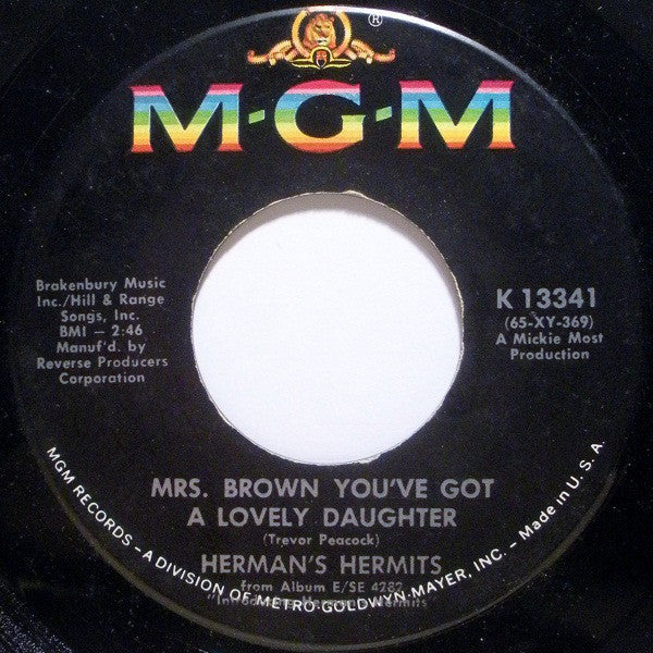 Herman's Hermits : Mrs. Brown You've Got A Lovely Daughter (7", Single)